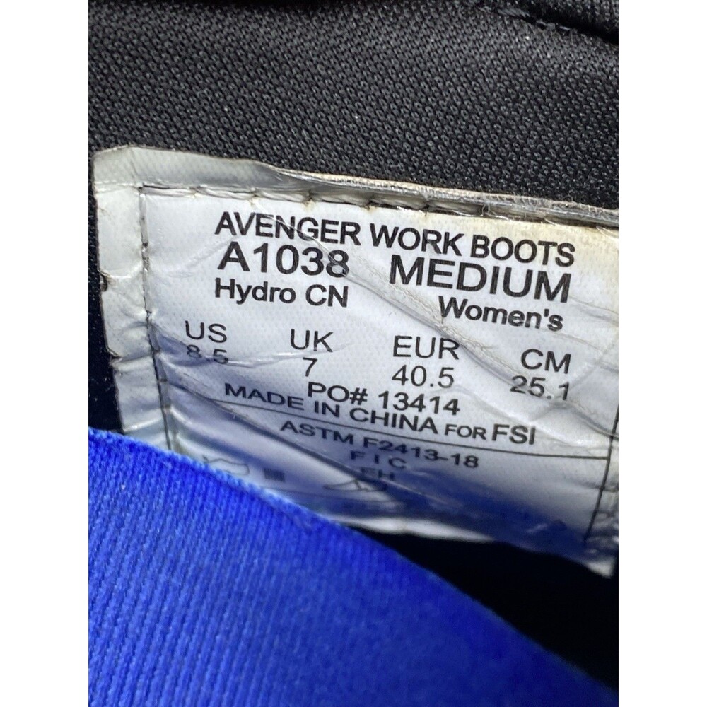 Avenger Work Boots Womens Size 8.5 Hydro Electrical Hazard Purple Low Top A1038 - Picture 6 of 7